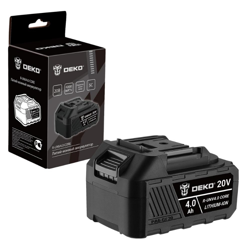 Аккумулятор Deko R-UNV4.0 CORE 083-1015, Li-ion, 20В, 4.0А*ч в Коврове