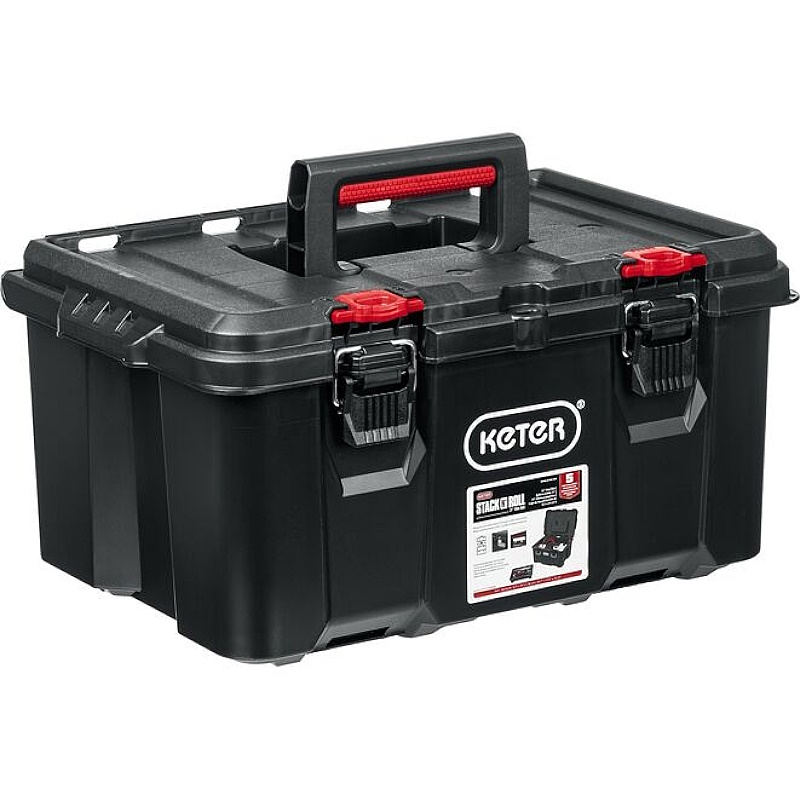 Пластиковый ящик с крышкой Keter STACKNROLL 38398 525х345х260мм в Ярославле