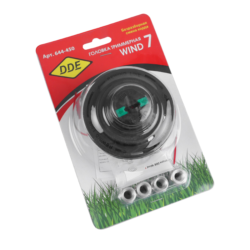 Головка триммерная DDE Wind 7 644-450 ( М8х1,25 прав. + 3/8" лев. + 3/8" прав. + М10х1,25 лев.)  в Ярославле