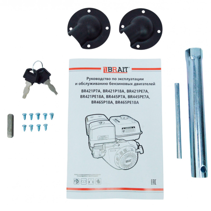Двигатель бензиновый Brait BR421PE18A 03.01.284.002, 15 л.с., электрозапуск, с катушкой 18А, вал 25 мм в Кинешме