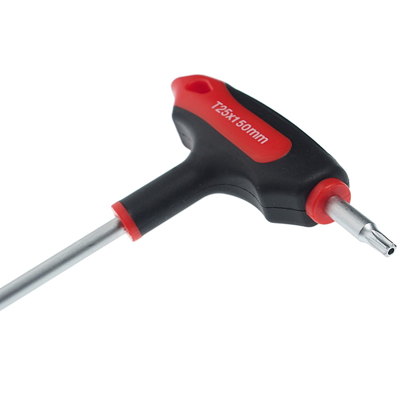 Двусторонний ключ JTC JTC-784825, TORX, с отверстием и Т-образной рукояткой, T25H