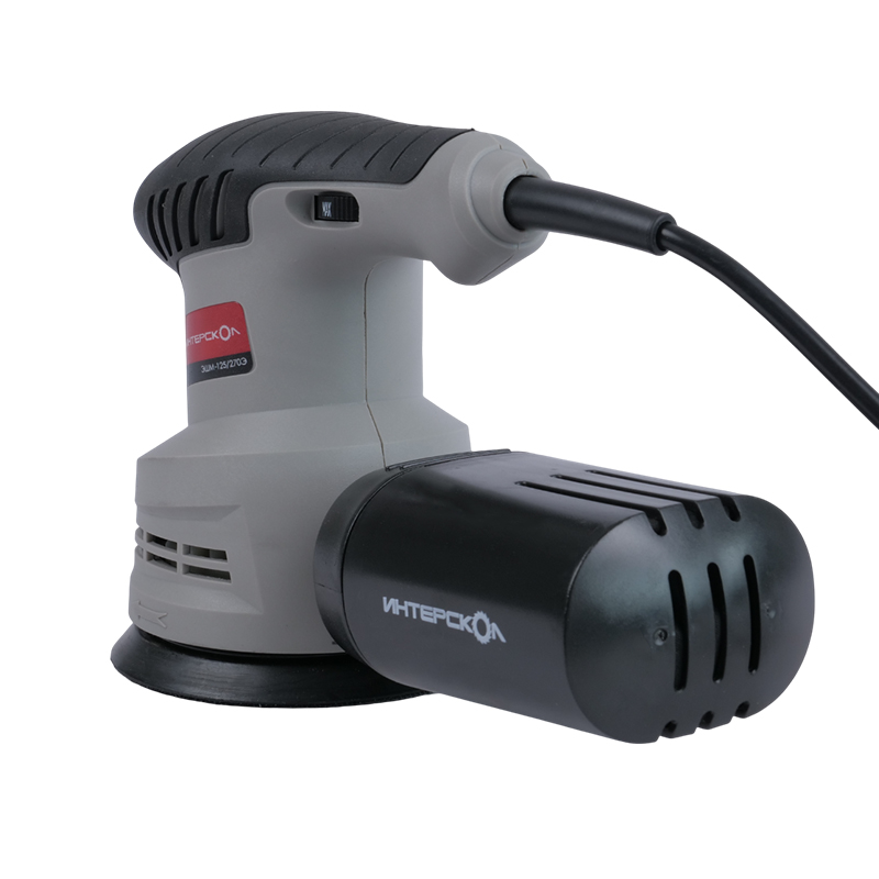 Эксцентриковая шлифовальная машина Интерскол ЭШМ-125/270Э (вес 1,38 кг, подключение к пылесосу) в Костроме