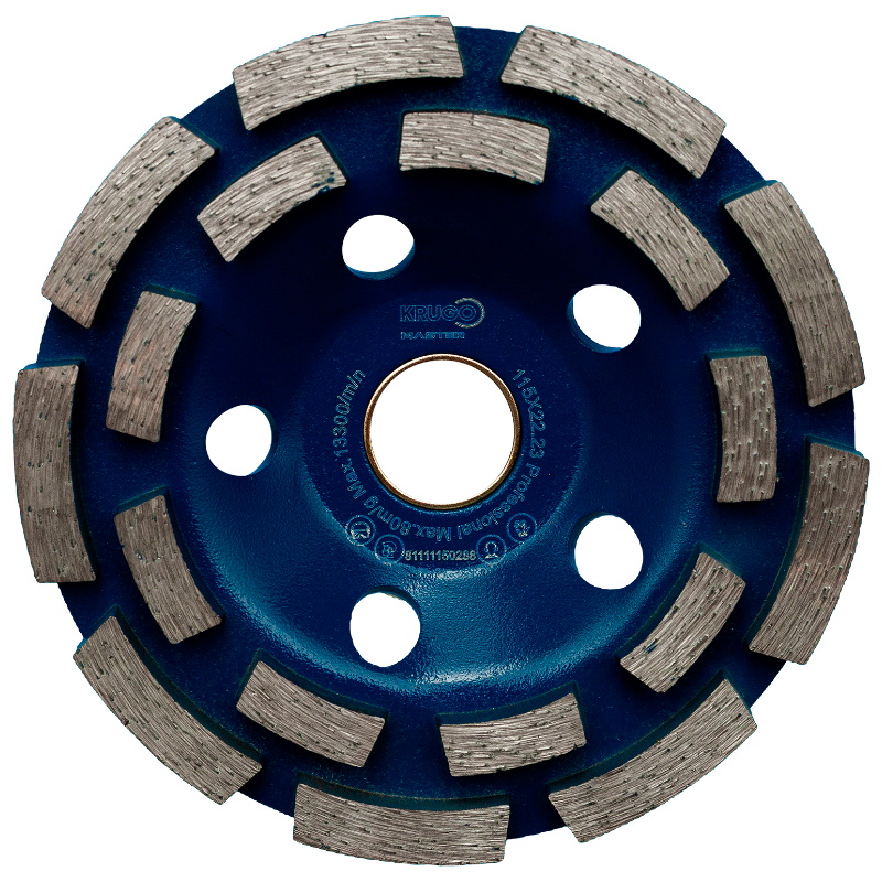 Чашка алмазная сегментная для бетона Krugo MASTER 81111150288, 115x5