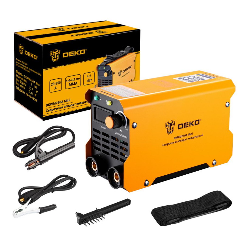 Сварочный аппарат инверторный Deko DKWM250A Mini 080-3000 250А 3590₽