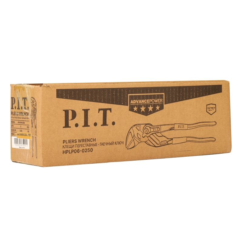 Клещи переставные P.I.T. ADVANCE HPLP06-0250, 250 мм, зев 52 мм, CR-V, 16 позиций, храповой механизм в Вологде