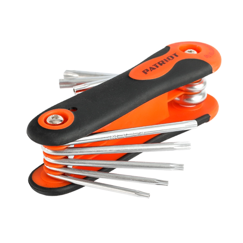 Набор ключей Patriot SKT-8F 350002009 TORX T9-T40 складные CRV 8-в-1 362₽