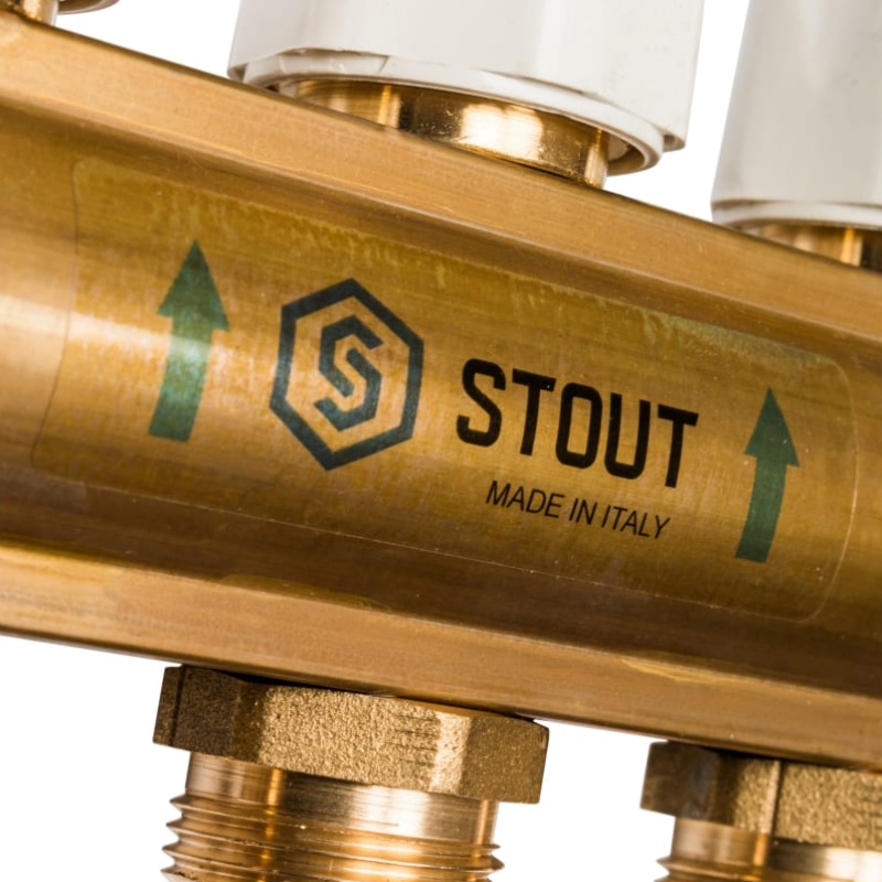 Распределительный коллектор с расходомерами Stout SMB 0473 000009, 9 выходов в Коврове