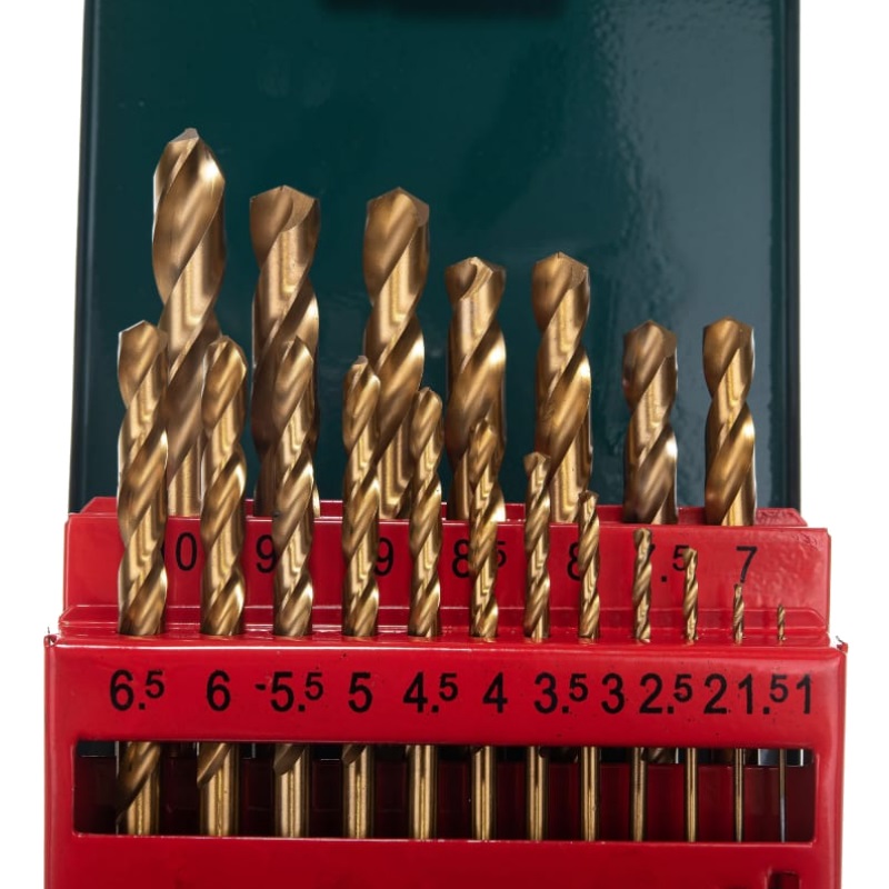 Набор сверл Metabo 627156000, 1-10 мм, HSS-TiN, 19 штук в Иваново