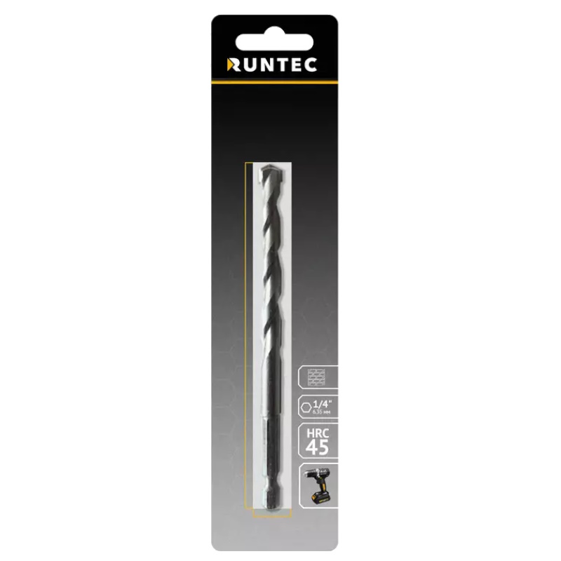 Сверло по бетону Runtec RT-DC6, HRC45, 6 x 100 мм, HEX 1/4" в Вологде