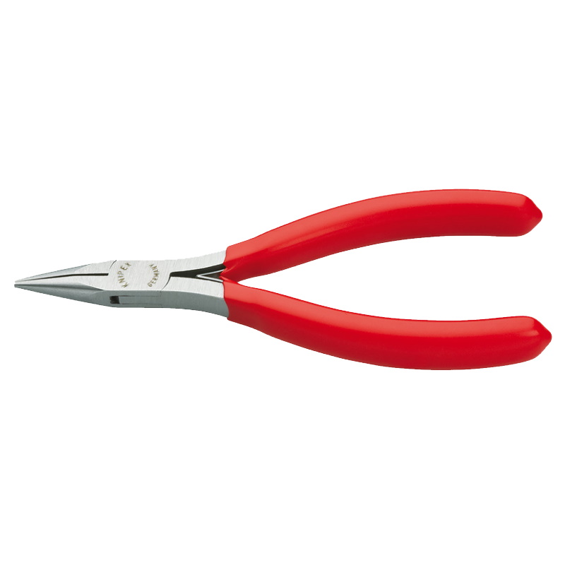 Плоскогубцы захватные для электроники Knipex KN-3521115, плоскокруглые губки, 115 мм, обливные ручки