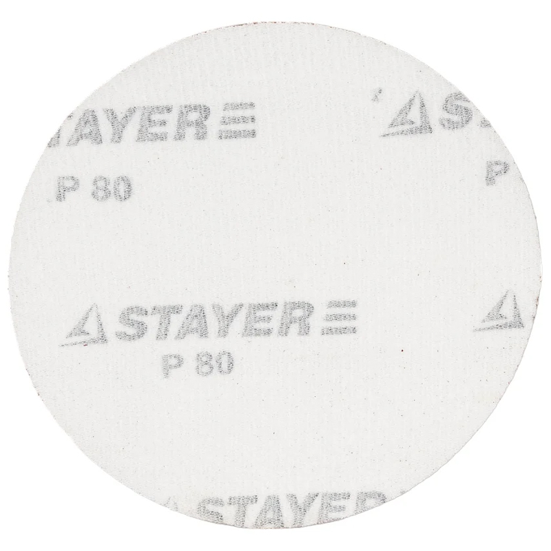 Круг шлифовальный велкро Stayer, 35453-125-080 (Ф125мм, P80, без отверстий, 5шт.) в Коврове