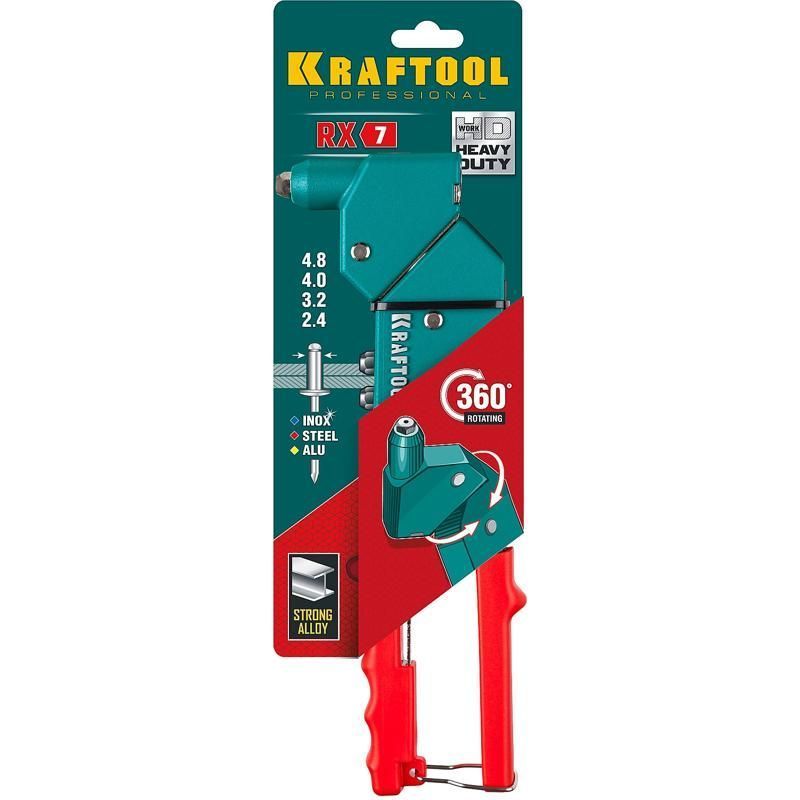 Поворотный ручной заклепочник 360° Kraftool RX-7 31176_z01