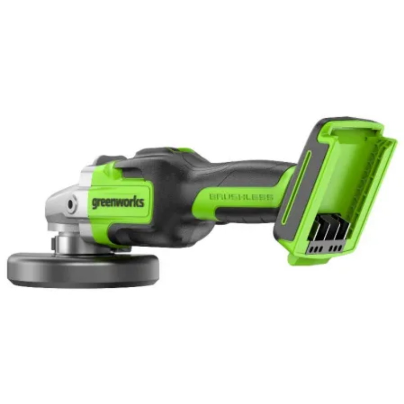 Угловая шлифмашина (болгарка) аккумуляторная Greenworks GD24AG 24V 3200207CUG, 125 мм, 24 В, плавный пуск в Муроме