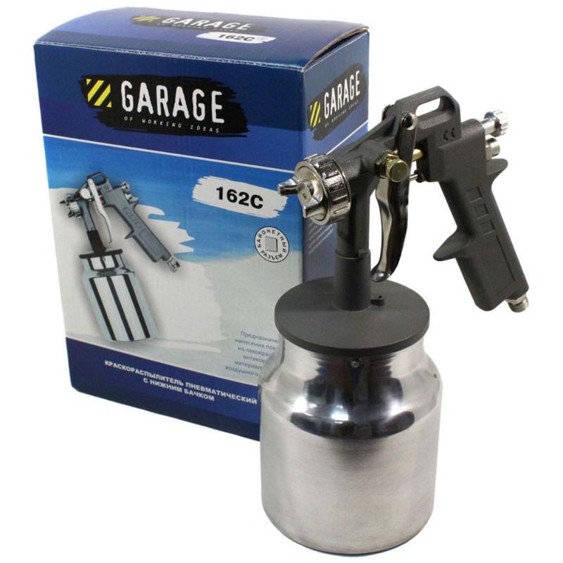 Пневматический краскопульт Garage 162C 1.5 8085090 (быстросъемное соединение, LVLP, емкость бака 1 л) в Рыбинске