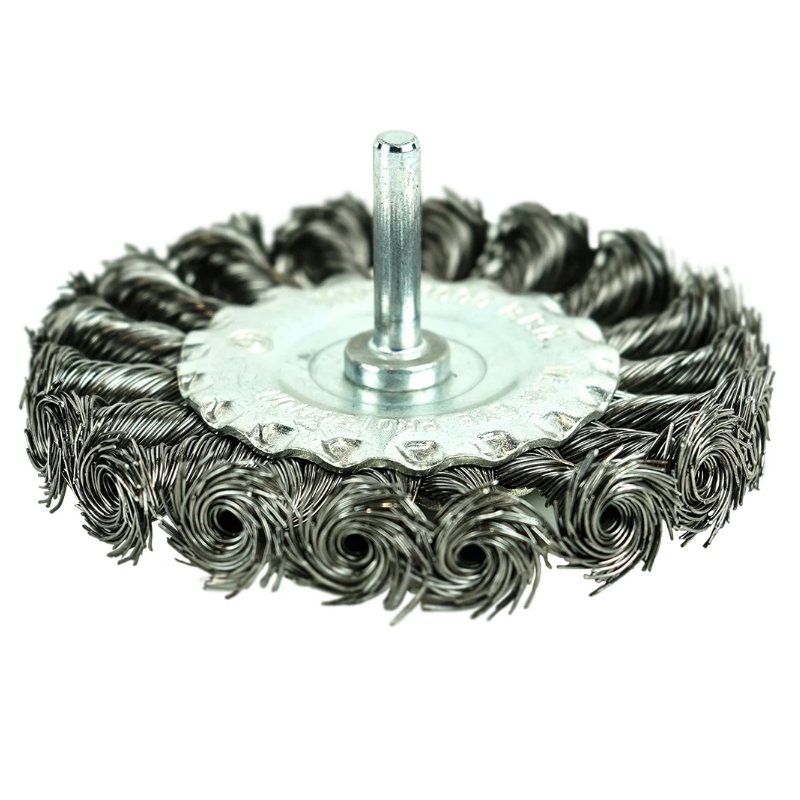 Кордщётка дисковая Berger BG1735 витая оцинкованная сталь 05 мм диаметр 100 мм хвостовик 6 мм 524₽