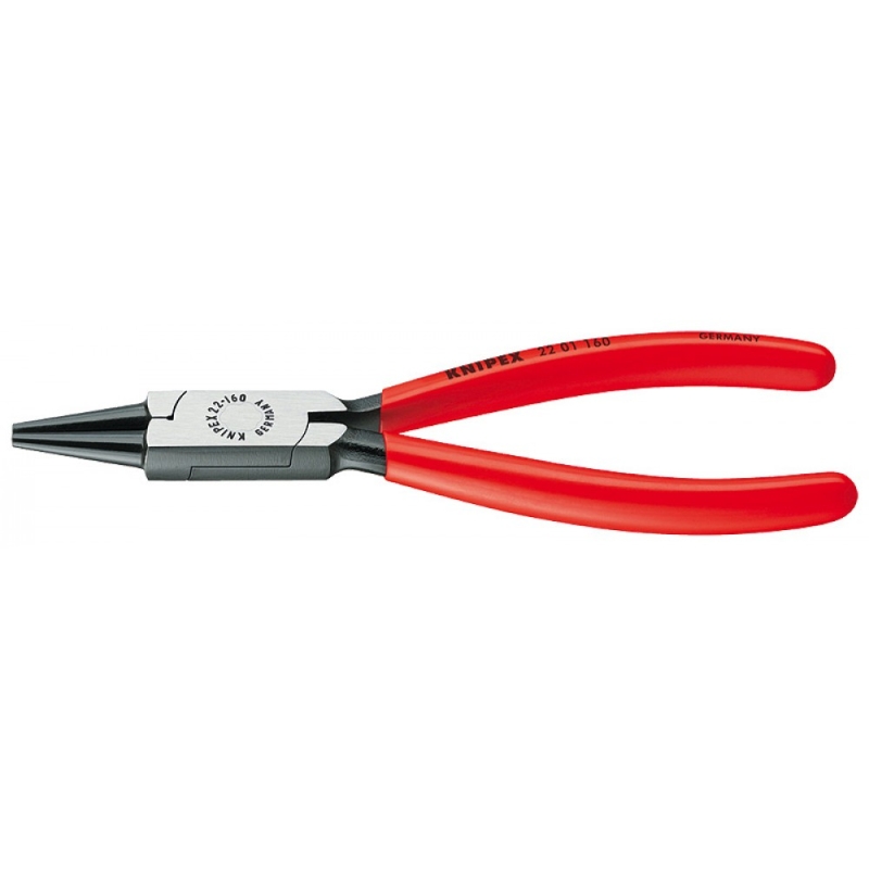 Круглогубцы Knipex KN-2201140 губки d25x28 мм длина 140 мм фосфатированные обливные ручки 3123₽