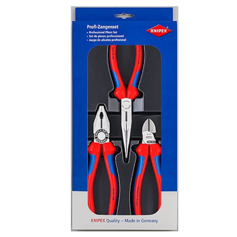 Набор шарнирно-губцевого инструмента Knipex KN-002011V01, в ложементе, 3 предмета, KN-0305180/2615200/7405180 в Череповце
