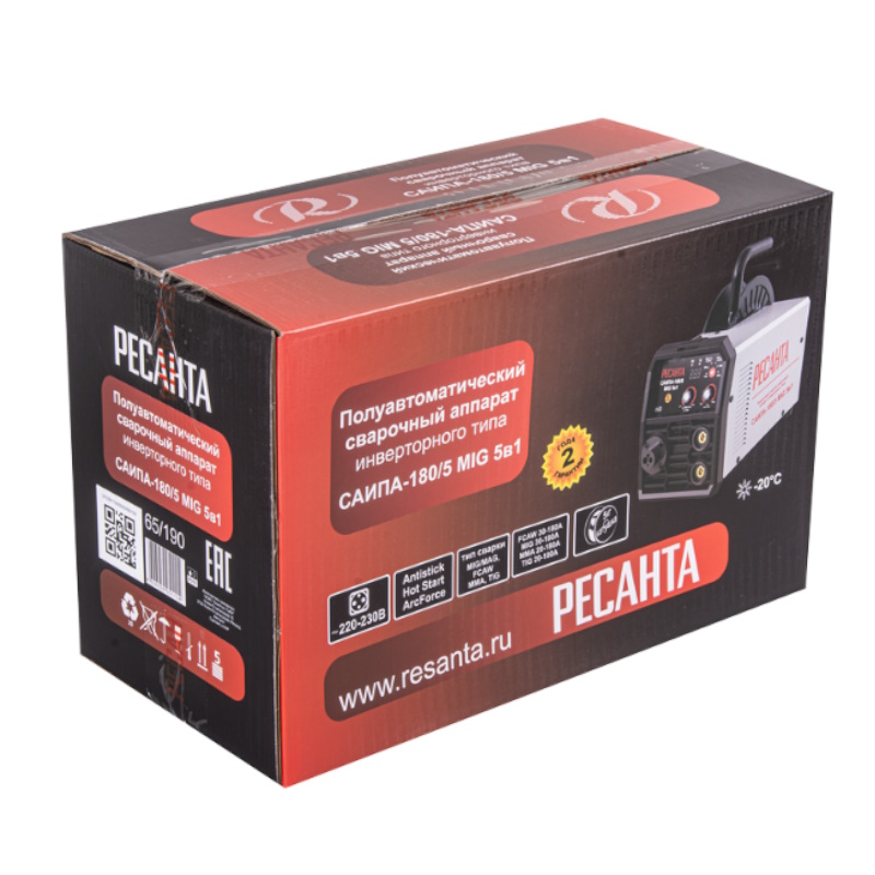 Сварочный полуавтомат Ресанта САИПА-1805 MIG 65190 5в1