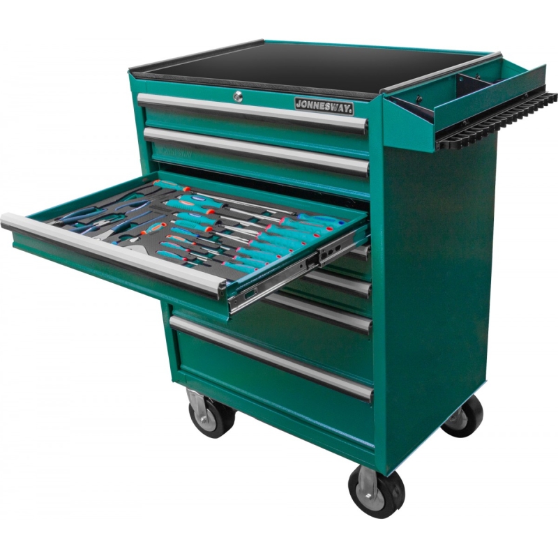 Тележка Jonnesway C-7DW1179V 046670 инструментальная 7-ми полочная с инструментом в ложементах, 179 предметов в Угличе