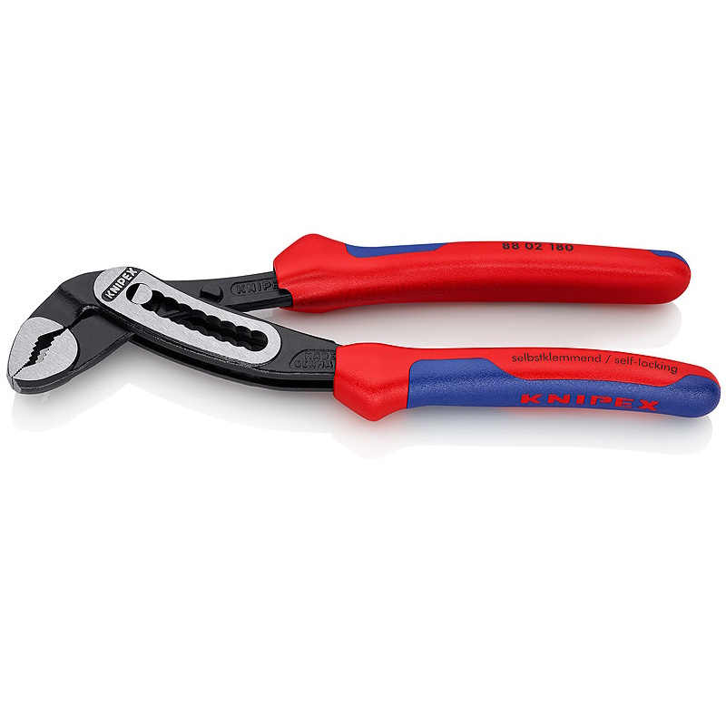 Клещи переставные Knipex ALLIGATOR KN-8802180, зев 42 мм, длина 180 мм, фосфатированные, 2-комп ручки