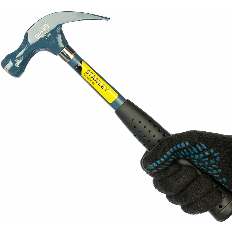 Молоток STANLEY BLUE STRIKE 151488 (с загнутым гвоздодером, круглая форма бойка, вес 820 гр, /16 oz) в Костроме
