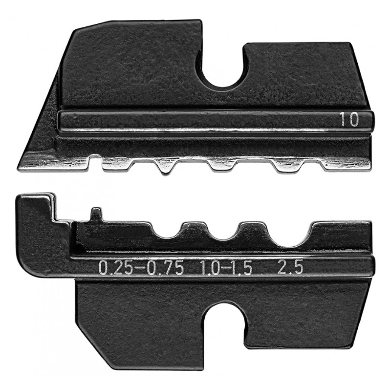 Плашка опрессовочная Knipex KN-974910 неизолированные кабельные наконечники DIN 46237/46341, 0.25-2.5 мм², 3 гнезда