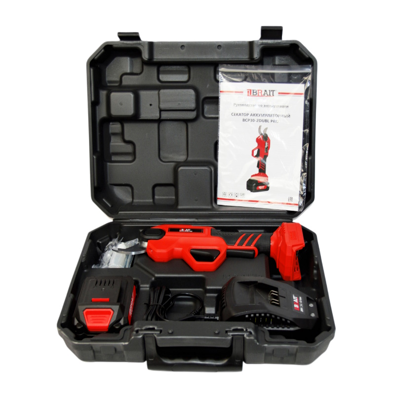 Секатор аккумуляторный Brait BCP30-2DUBL PRO 21.01.255.087 (АКБ 1.2АН, З/У 2.4А,20В) в Костроме