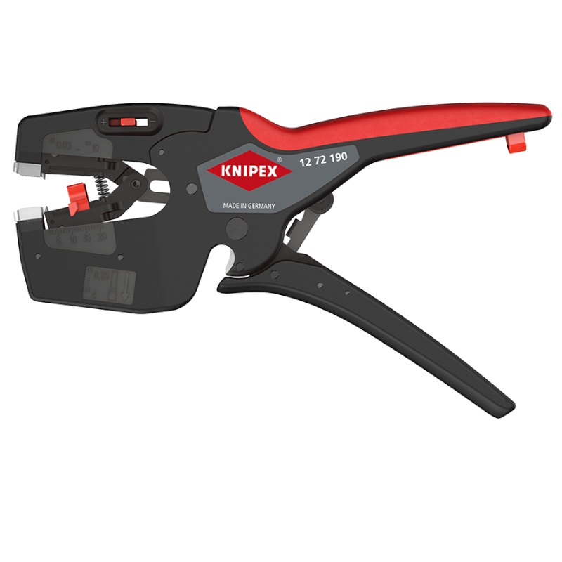 Стриппер автоматический Knipex NexStrip KN-1272190SB, 3-в-1, 0.03-10 мм² AWG 32-8, рез до 10 мм², обжим: квадрат, 0.25-4 мм², 2 х 2.5 мм², 190 мм, SB в Череповце