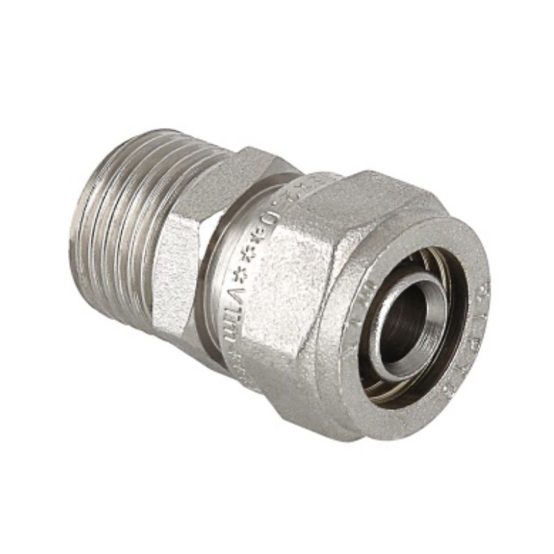 Соединитель обжимной Valtec с переходом на нар.р. 16 х 3/4" VTm.301.N.001605