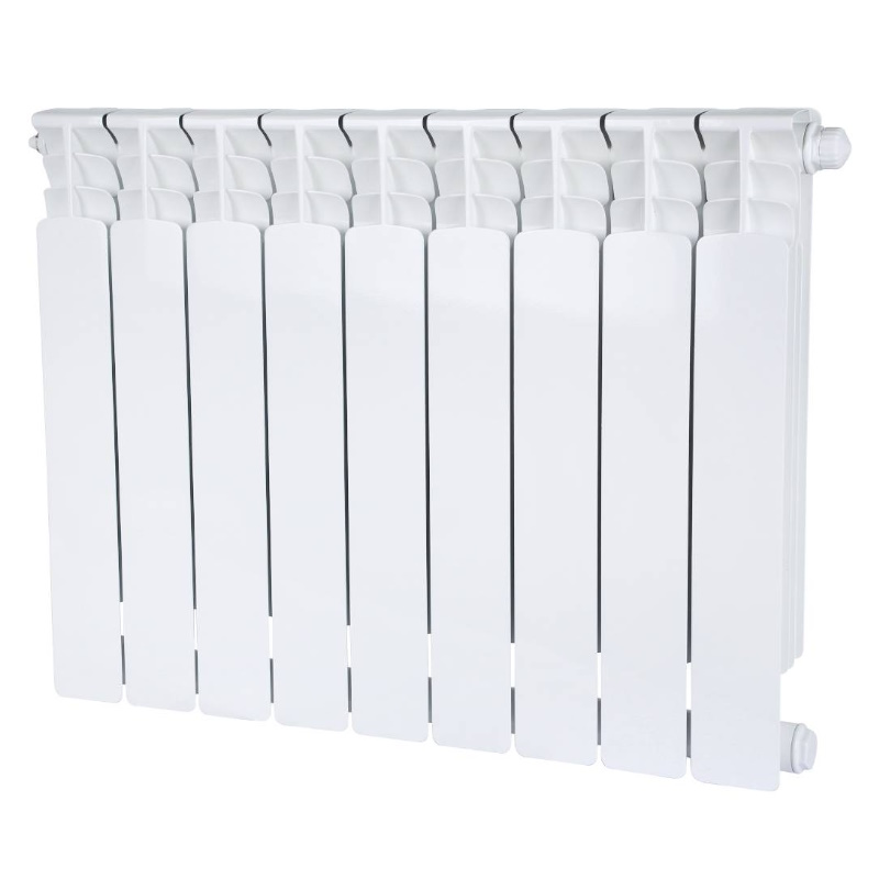 Радиатор Stout Space 500 SRB-0320-050009, 9 секций, биметаллический, нижнее правое подключение, RAL9016