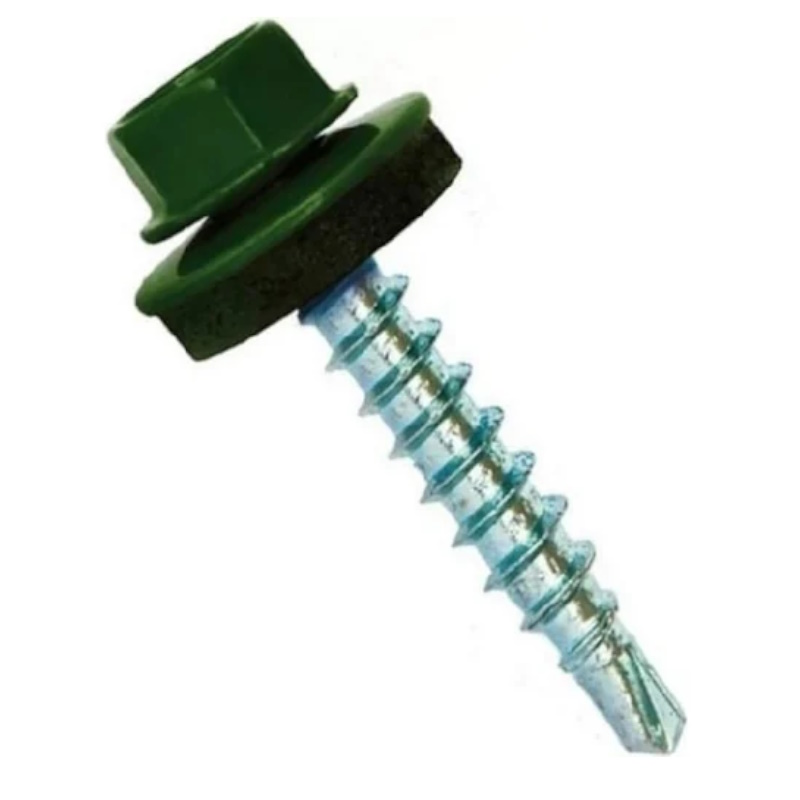 Саморез кровельный Starfix SM-95212-5000, 4.8х29 мм цинк, шайба с прокл., PT1, RAL 6002 (5000 шт в коробе)  в Муроме