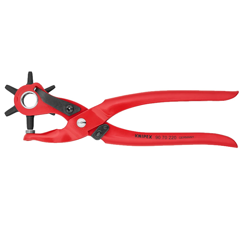 Просекатель с револьверной головкой Knipex KN-9070220SB для кожитканипластика 3742₽