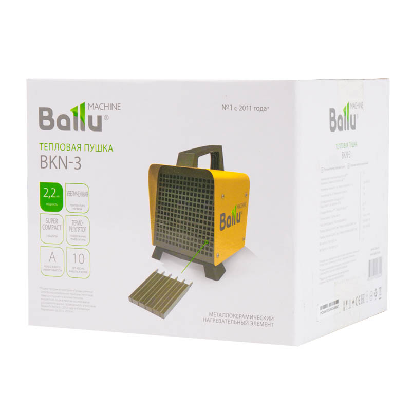 Электрическая тепловая пушка Ballu BKN-3 (мощность 2.2кВт, напряжение 220В) в Ярославле