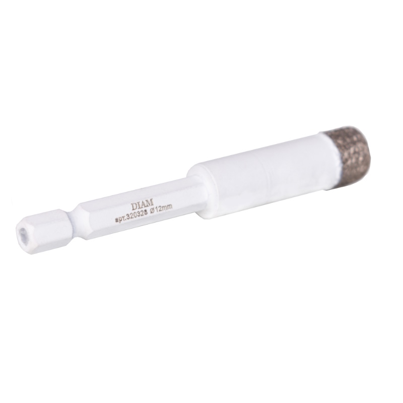 Сверло алмазное Diam Extra Line 320328, 12x35x1/4, HEX-E, V-TECH (вакуумное спекание)    в Муроме
