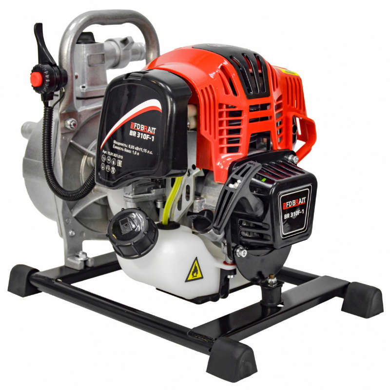 Мотопомпа бензиновая Brait BR310F-1 15.01.021.019, 0,9кВт., произ-ть 8м³/ч., 1 дюйм, высота подъема 30м в Угличе