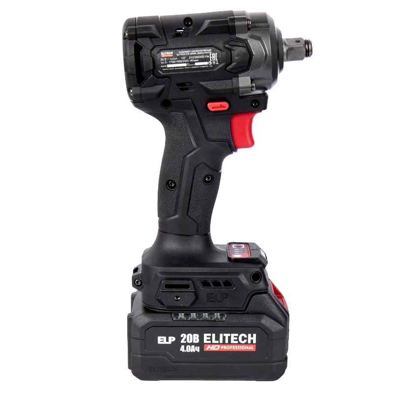 Гайковёрт аккумуляторный бесщеточный Elitech 205738 HD CW 2004SL (E2201.056.02) 20В, 4Ач, Li-Ion в Ярославле