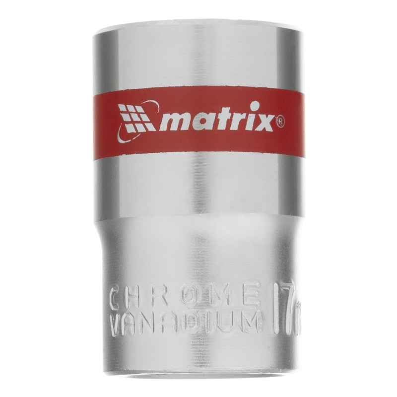 Головка торцевая Matrix 13117 (17мм, шестигранная, CrV, под квадрат 1/2, хромированная) в Иваново