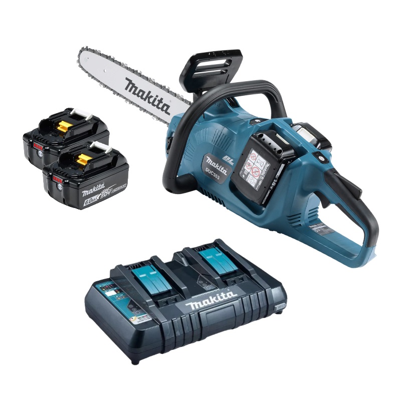 Аккумуляторная цепная пила Makita DUC353Z (2xАКБ 632F69-8, ЗУ 630876-7)