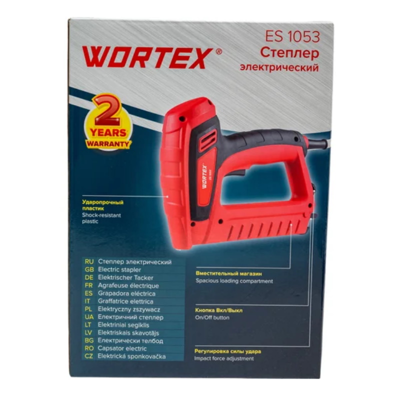 Степлер Wortex ES105300011, эл.ES 1053 в кор. 80 скоб/гвоздей в мин в Переславле
