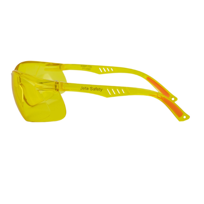 Очки защитные открытого типа Jeta Safety JSG-7680A Optic-Fit, янтарные линзы от запотевания и царапин в Костроме