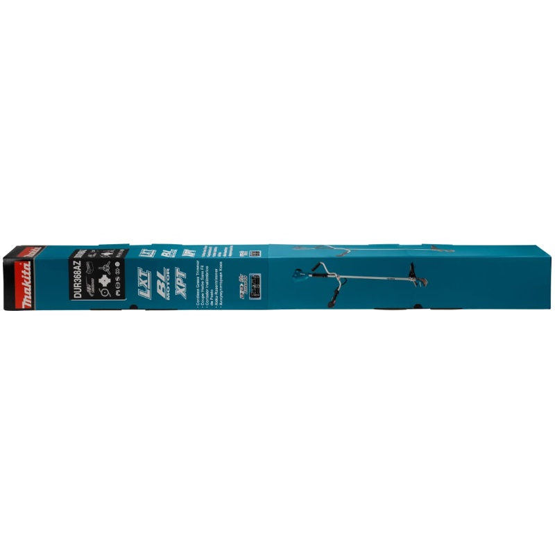 Коса аккумуляторная Makita DUR368AZ, LXT BL 18В, 550 Вт, нож 4T (в комплекте 2 АКБ 632F69-8 и ЗУ 630876-7)