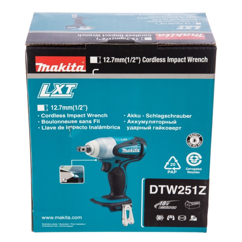Аккумуляторный ударный гайковерт Makita DTW251Z (без АКБ и ЗУ)