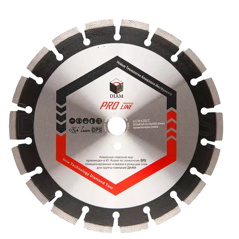 Алмазный отрезной круг по асфальту Diam Pro Line 030642, 300*3,2*10*25,4 в Туле