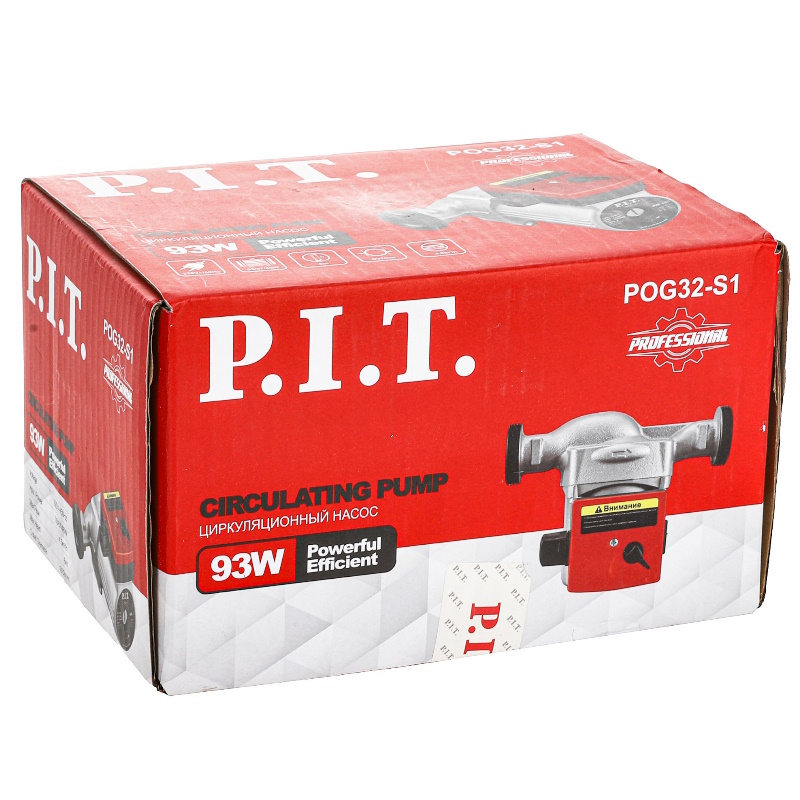 Насос циркуляционный электрический P.I.T. POG32-S1, 93Вт, напор 6м, 63л/мин в Угличе