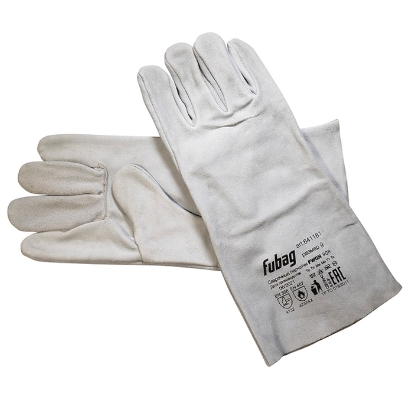 Сварочные краги Fubag FWGN 9GR 641181 без подкладки серые 570₽