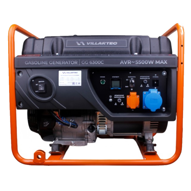 Бензиновый генератор Villartec GG6300C, 2102640000 в Туле