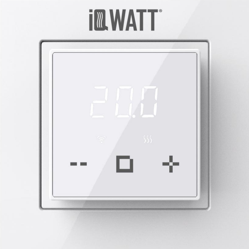 Термостат электронный программируемый Iqwatt IQ THERMOSTAT D Wi-Fi 00419 белый 8016₽