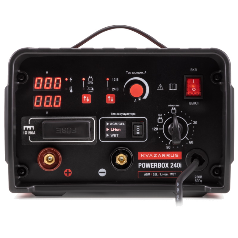 Инверторное пуско-зарядное устройство Kvazarrus PowerBox 240i 8761, таймер, пластиковый кейс в Иваново