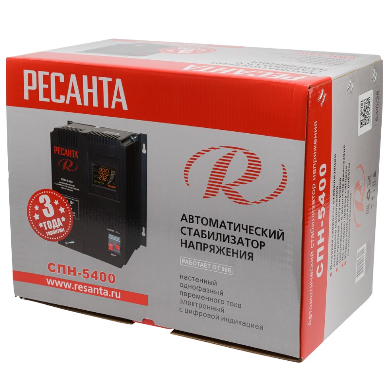 Стабилизатор напряжения Ресанта СПН-5400 63/6/26 (5-киловаттный)