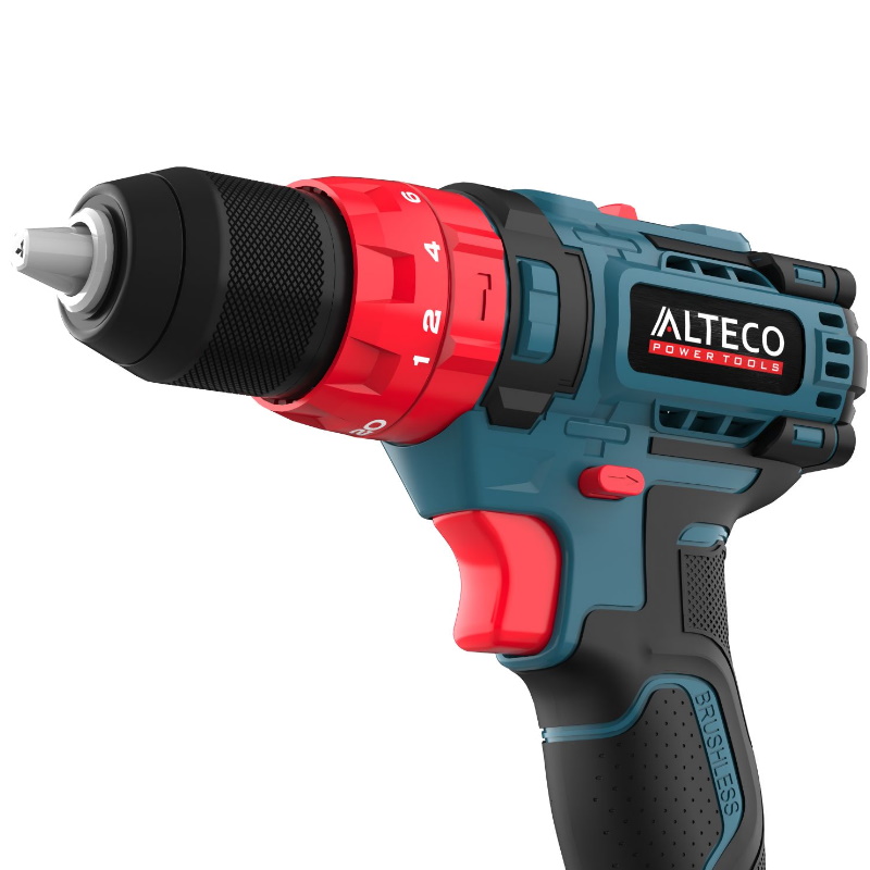 Дрель-шуруповёрт аккумуляторная Alteco CID 21-45 X2 BL 78080, бесщеточная, ударная в Рыбинске